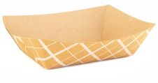 Southern Champion Tray RP500KS, 5-Lbs Striped Kraft Paperboard Food Tray, 500/CS (Discontinued)