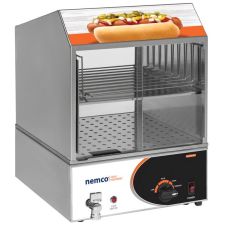Nemco 8300-230, 13-inch Countertop Hot Dog Steamer with Low Water Indicator Light, 230V