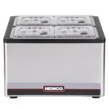 Nemco 9010, 28-inch 2 Horizontal Wells Refrigerated Cold Condiment Station, 120V