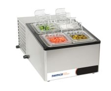 Nemco 9015, 28-inch 2 Vertical Wells Refrigerated Cold Condiment Station, 120V