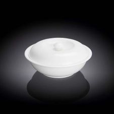 Wilmax WL-992442/A 57 Oz White Porcelain Bowl with Lid, 6/CS