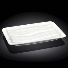Wilmax WL-992594/A 12.5x8-Inch White Porcelain Japanese Style Dish, 18/CS