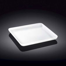 Wilmax WL-992679/A 7.5x7.5-Inch White Porcelain Square Dish, 36/CS