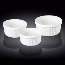 Wilmax WL-996122/3C White Porcelain Ramekin Set, 8/CS
