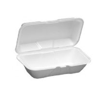Dart 99HT1, 10x5x3-Inch Performer White Hoagie Foam Container with a Removable Hinged Lid, 500/CS