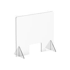 Winco ACSS-3632W, 36x32x14-Inch Clear Acrylic Countertop Safety Shield with 12x8-Inch Window