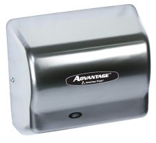 American Dryer AD90-CH, Advantage Hair Dryer Stays On For 80 Seconds with Steel Cover Satin Chrome Finish