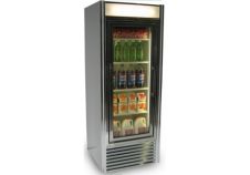 Universal Coolers ADM-1-SC 30x30x78-Inch Beverage Merchandiser, Glass Swinging Anthony Door, Self-Contained