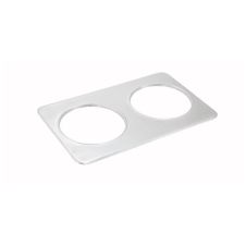 Winco ADP-808, Adaptor Plate, Two 8.4 Inset Holes