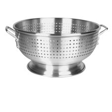 Thunder Group ALHDCO002, 12 Qt Aluminum Colander with Base and 2 Handles, Round 
