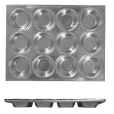 Thunder Group ALKMP012, 14x10.75-Inch 12-Cup Aluminum Muffin Pan