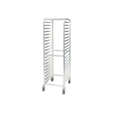 Winco ALRK-20R, 20-Tier Aluminum Economy Sheet Pan Rack with Brakes and 3-Inch Spacing, NSF