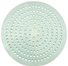 Winco APZP-15SP, 15-Inch Dia Aluminum Super-Perforated Pizza Disk, 291 Holes