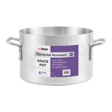 Winco ASHP-20, 20-Quart Elemental Aluminum Sauce Pot, 6 mm Thickness, NSF