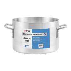 Winco ASSP-34, 34-Quart Elemental Aluminum Sauce Pot, 4 mm Thickness, NSF
