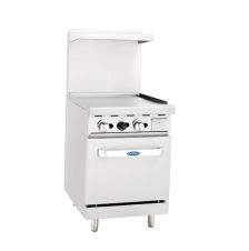 Atosa CookRite AGR-24G, 24-Inch Heavy Duty Gas Range with Griddle Top and Single Oven
