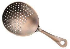 Winco BAJS-6AC, 6.38-inch 18/8 Stainless Steel Julep Strainer, Antique Copper Finish