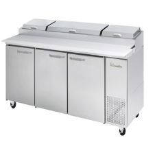 Blue Air BAPP93-HC, 93-inch 3 Swing Doors Refrigerated Pizza Prep Table, 30.8 Cu. Ft.