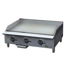 Admiral Craft BDCTG-36T, 36-inch Black Diamond Countertop Gas Griddle with Thermostatic Controls, 90,000 BTU