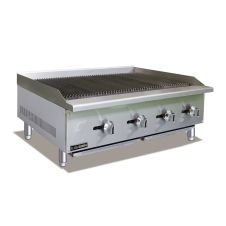 Admiral Craft BDECTC-48/NG, 48-inch Black Diamond Gas Countertop Radiant Charbroiler with Manual Controls, 160,000 BTU
