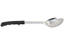 Winco BHON-11, 11-Inch Stainless Steel Solid Basting Spoon with Bakelite Handle, Black, NSF