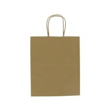DURO 10x6.75x12-Inch 60# Kraft Paper Shopping Bag with Handles, 250/CS