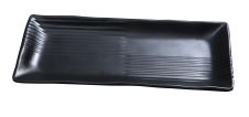 Yanco BP-2209 8.5x4-Inch Black Pearl Melamine Rectangular Plate, 48/CS