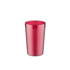 C.A.C. BVPT-10RD, 10 Oz Poly Pebble Textured Red Tumbler, DZ