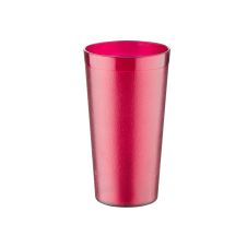 C.A.C. BVPT-16RD, 16 Oz Poly Pebble Textured Red Tumbler, DZ