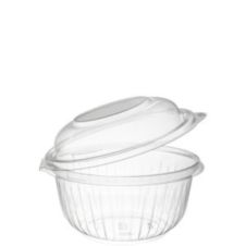 Dart C16HBD 16 Oz PresentaBowls Clear OPS Bowl with a Hinged Dome Lid, 300/CS