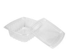Dart C24DCPR, 24-Ounce ClearPac Clear Rectangular Plastic Container with a Flat Lid, 252/CS