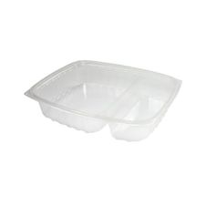 Dart C30DE2R 9x7x2-Inch ClearPac Rectangular Clear OPS 2-Compartment Container, 252/CS. Lids Sold Separately.