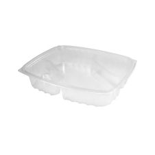 Dart C30DX3R 9x7x2-Inch ClearPac Rectangular Clear OPS 3-Compartment Diagonal Container, 252/CS. Lids Sold Separately.