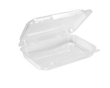 Dart C30UT1, 9x7x2-Inch StayLock Clear Oblong OPS Container with a Shallow Dome Hinged Lid, 250/CS