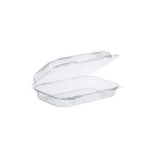 Dart C32UT1 9x7x3-Inch StayLock Clear Oblong OPS Container With A Shallow Dome Hinged Lid, 250/CS