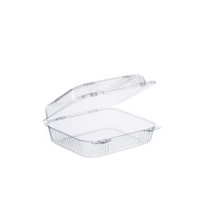 Dart C51UT1 8x8x3-Inch StayLock Clear OPS Container With A Dome Hinged Lid, 250/CS