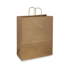 DURO 18x7x18 3/4-Inch 70# Kraft Paper Shopping Bag with Twisted Handles, 200/CS