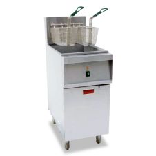Omcan CE-CN-0040-208-3, 15-inch Stainless Steel Electric Floor Fryer, 208V