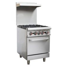 Omcan CE-CN-0609-R, 24-inch Commercial Natural Gas Range, 120,000 BTU