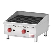 Omcan CE-CN-CBR24, 24-inch 2 Burners Countertop Radiant Natural Gas Charbroiler