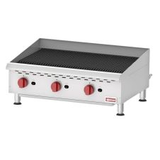 Omcan CE-CN-CBR36, 36-inch 3 Burners Countertop Radiant Natural Gas Charbroiler