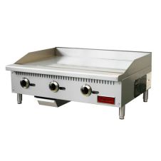 Omcan CE-CN-G36-M, 36-inch Countertop Natural Gas Griddle with Manual Control