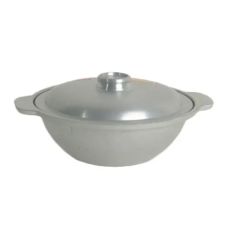 Thunder Group CETW003, 8x3.25-inch Aluminum Sam Bai Wok with Lid and 1-inch Handle, EA