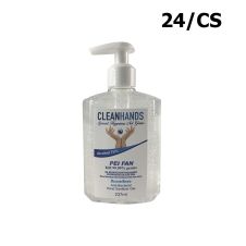 Cleanhands CHHS8 8 Oz Gel Hand Sanitizer w/Pump, 75% Alcohol, 24/CS