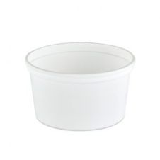 Placon CL064W, 64Oz\4Lb White Plastic Containers, 200/CS. Lids Sold Separately.