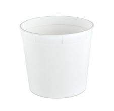 Placon CL086W, 86Oz\5Lb White Plastic Containers, 200/Cs. Lids Are Sold Separately