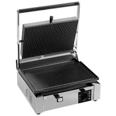 Eurodib CORT-R, 14.5x10-inch Electric Panini Grill with Ribbed Plates