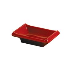 Yanco CR-4046 3.75x2.5-Inch Black&Red Melamine Rectangular Sauce Dish, 72/CS