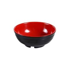 Yanco CR-538 36 Oz Black&Red Melamine Noodle Bowl, 24/CS