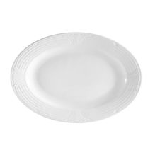 C.A.C. CRO-19, 13.5-Inch by 9-Inch Super White Porcelain Oval Platter, DZ
